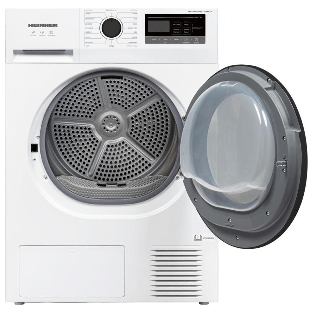 Сушильная машина Heinner HHPD-M8N13PBKE++ / 8 кг / E / Белый photo 2