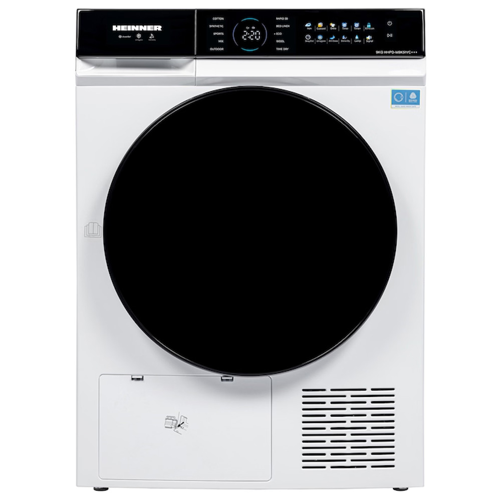 Сушильная машина Heinner HHPD-M9K5IVC+++ / 9 кг / C / Белый photo 1 Сушильная машина Heinner HHPD-M9K5IVC+++ / 9 кг / C / Белый photo 1