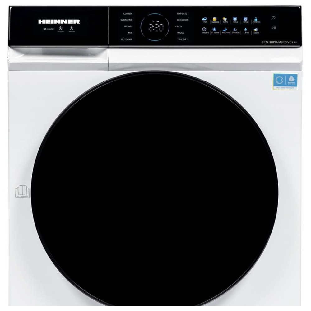 Сушильная машина Heinner HHPD-M9K5IVC+++ / 9 кг / C / Белый photo 5