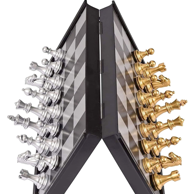 Joc de masa sah Sport Sah magnetic cu design auriu si argintiu photo 3