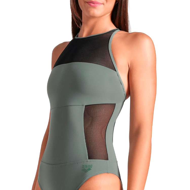 Купальник Arena MESH PANELS SWIMSUIT VENT BACK 36 Серый Женский photo 3