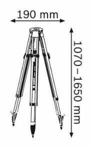 Trepied cu laser Bosch BT 170 HD, 0601091300 photo 3