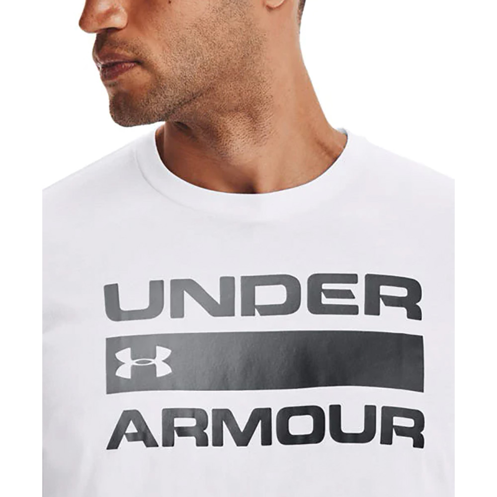 Tricou bărbătesc Under Armour UA M TEAM ISSUE WORDMARK SS S Alb photo 2