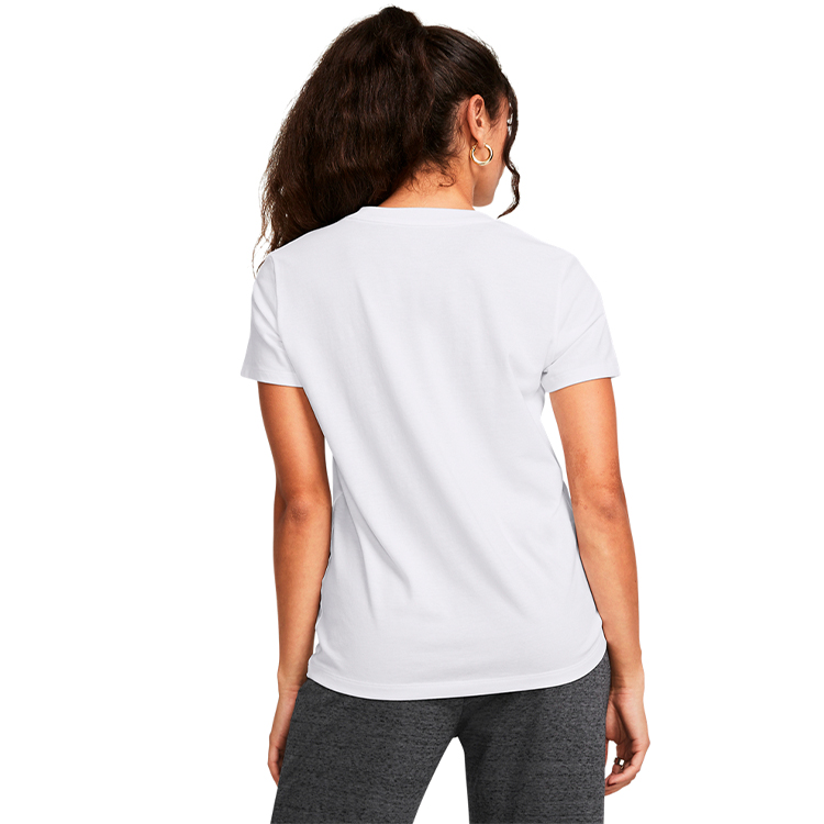 Tricou Under Armour UA Rival Core SS L Alb Femei photo 2