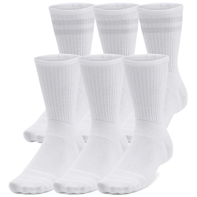 Носки Унисекс Under Armour UA Essential 6pk Crew L Белый photo 1
