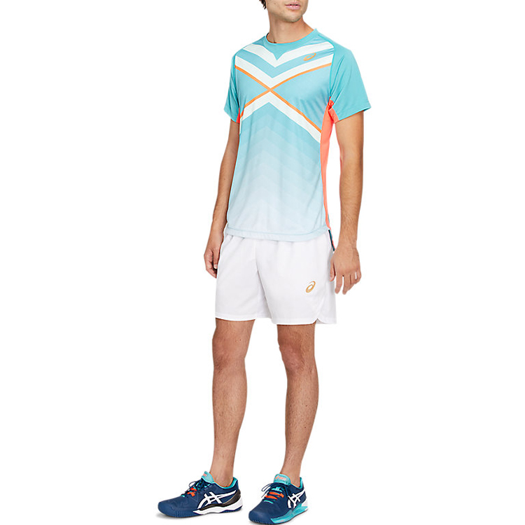Tricou bărbătesc Asics TENNIS M GPX TEE TECHNO CYAN L Albastru photo 3