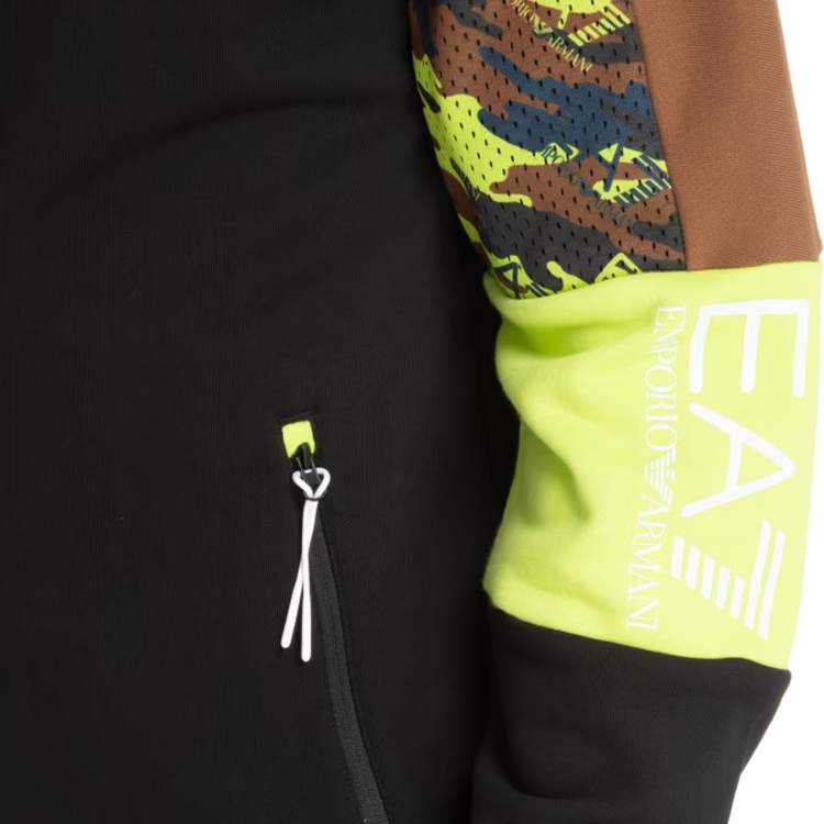 Hanorac pt bărbați EA7 EMPORIO ARMANI FELPA XL Negru photo 4