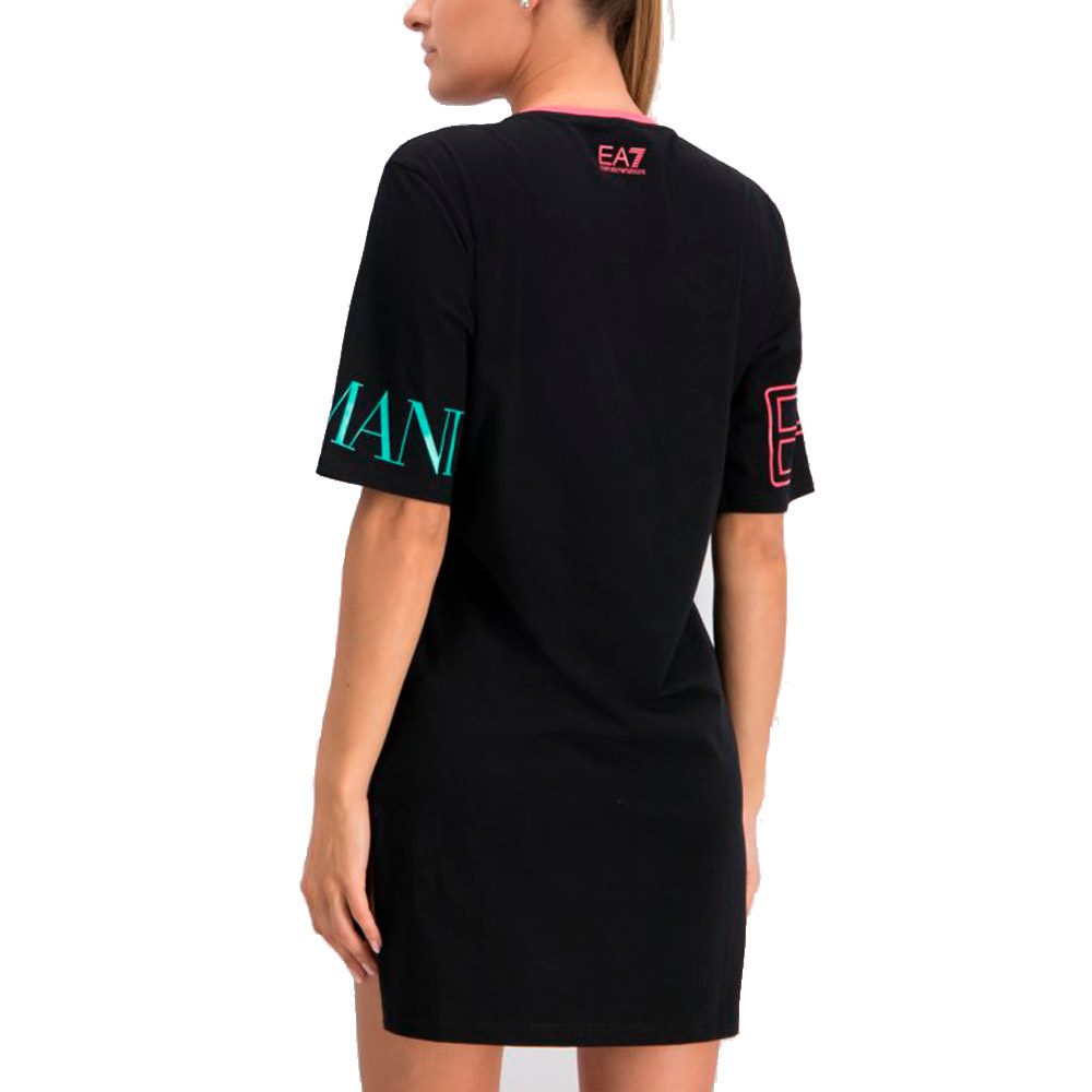 EA7 EMPORIO ARMANI JERSEY DRESS L Negru Femei photo 2