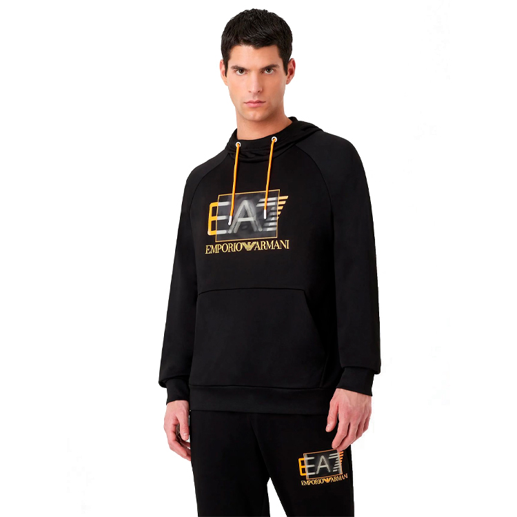 Hanorac pt bărbați EA7 EMPORIO ARMANI SWEATSHIRT S Negru photo 2