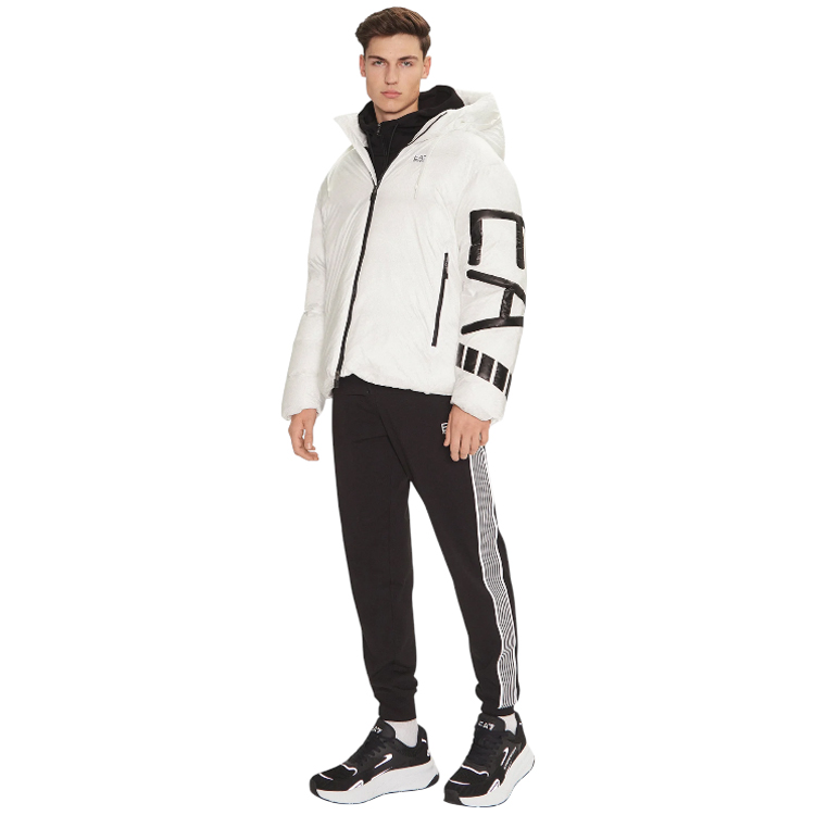 Куртка мужская EA7 EMPORIO ARMANI PADDED JACKET WITH HOOD XS Белый photo 2