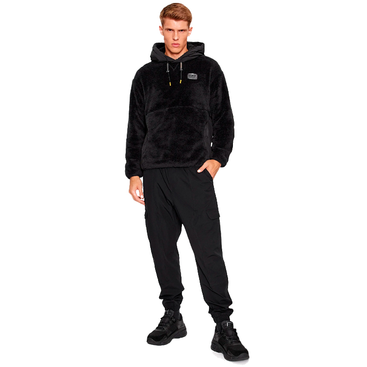 Hanorac pt bărbați EA7 EMPORIO ARMANI SWEATSHIRT S Negru photo 3