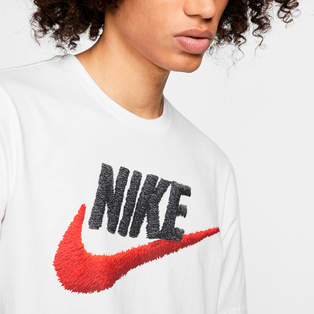 Tricou bărbătesc Nike M NSW TEE BRAND MARK L Alb photo 3