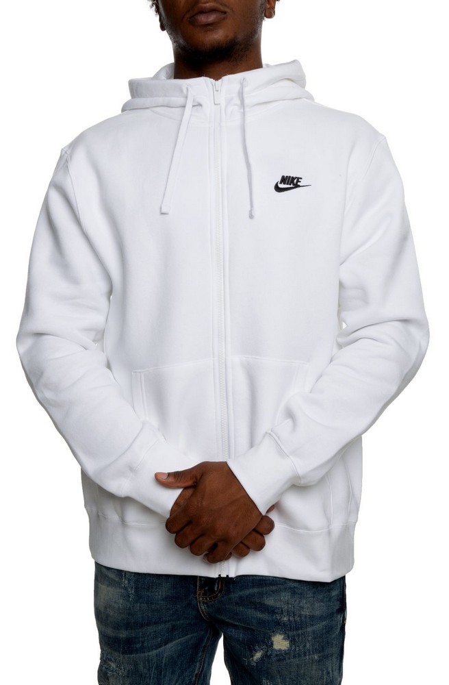 Hanorac pt bărbați Nike M NSW CLUB HOODIE FZ BB M Alb photo 2