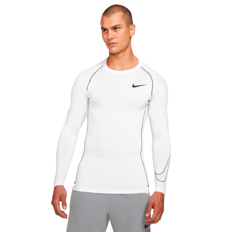 Hanorac pt bărbați Nike M NP DF TIGHT TOP LS 2XL Alb photo 2