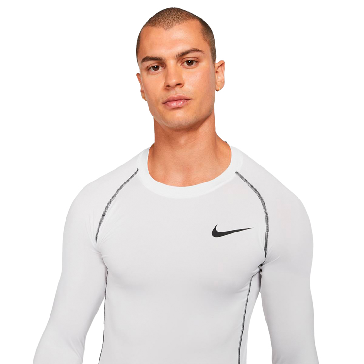 Hanorac pt bărbați Nike M NP DF TIGHT TOP LS 2XL Alb photo 5