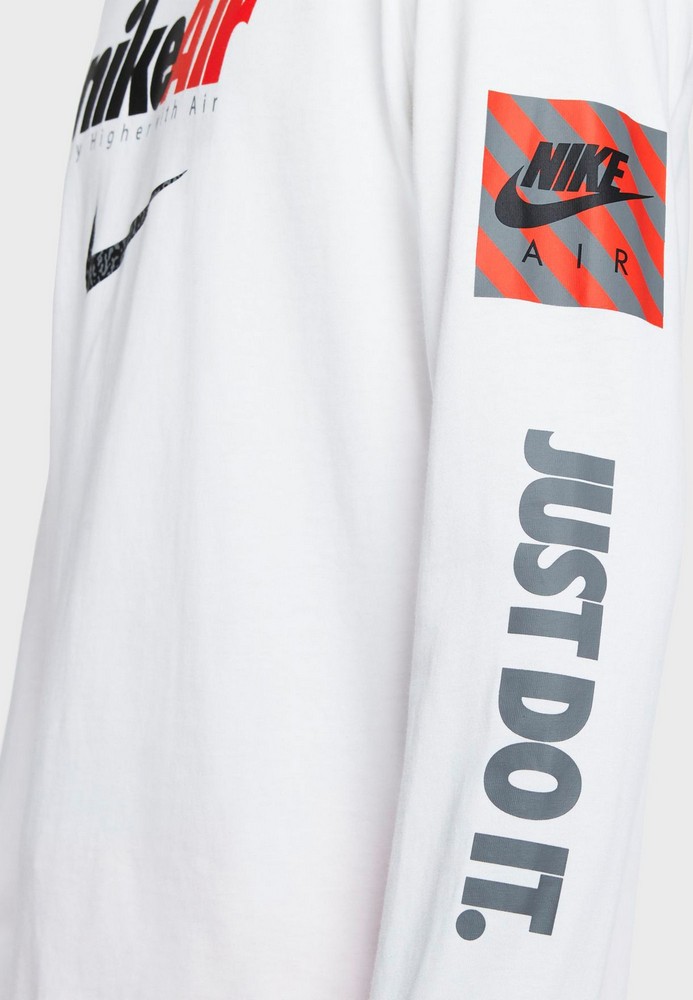Hanorac pt bărbați Nike M NSW TEE LS SWOOSH BY AIR GX L Alb photo 2