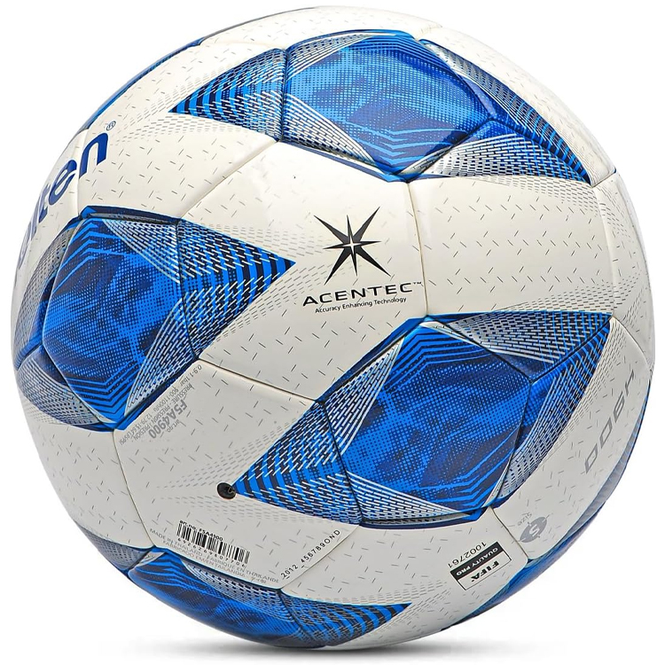 Minge fotbal Molten F5A4900 / Marimea 5 / Alb-albastru photo 4