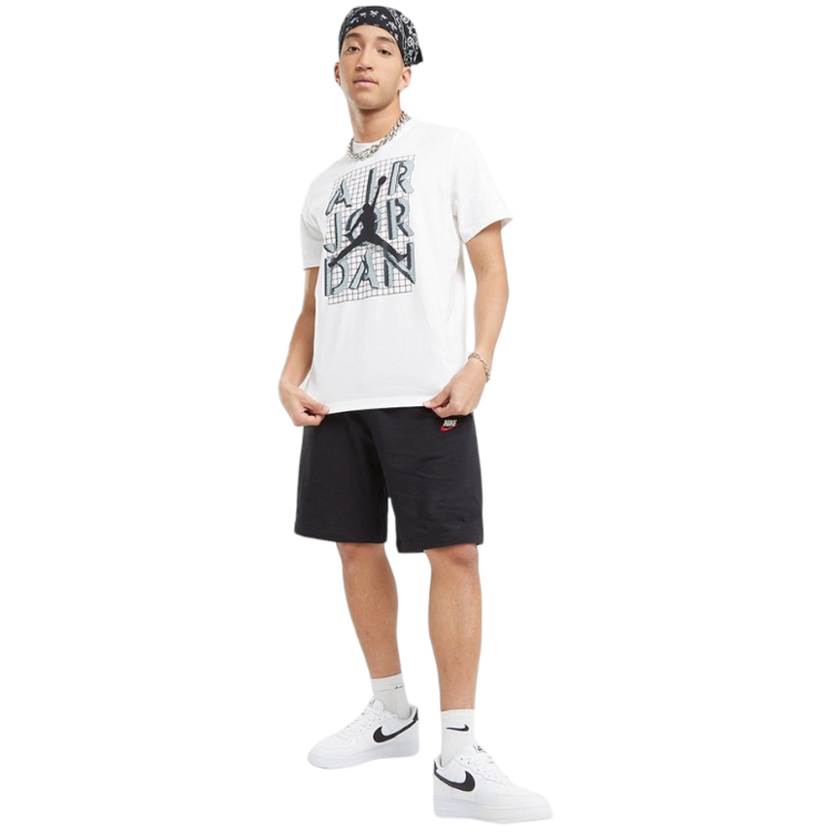 Tricou bărbătesc Nike M J BRAND JM STACK SS CREW XS Alb photo 5