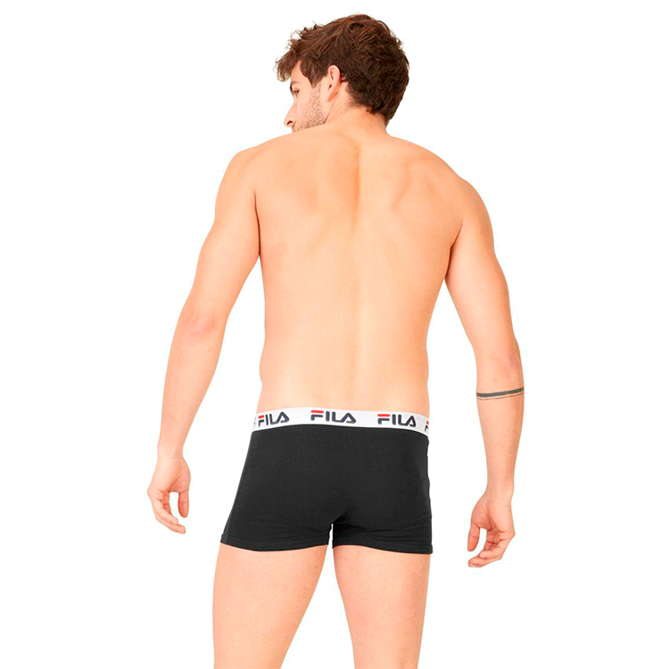 Boxeri Fila UW MAN BOXER 2 PACK ELASTIC WITH LOGO L Negru Barbati photo 4