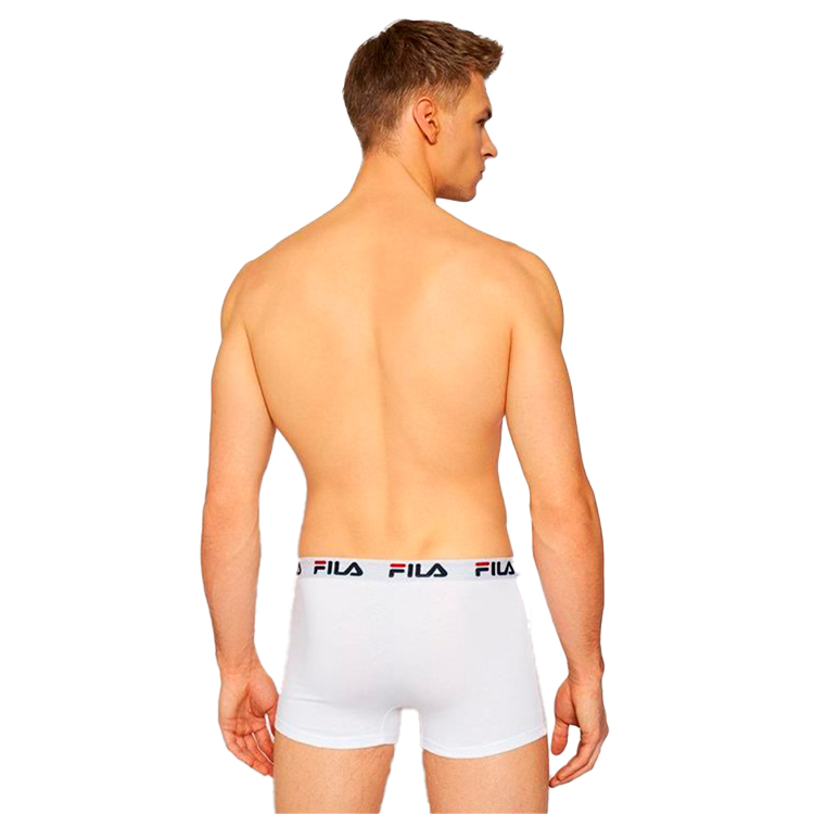 Boxeri Fila UW MAN BOXER 2 PACK ELASTIC WITH LOGO L Alb Barbati photo 3
