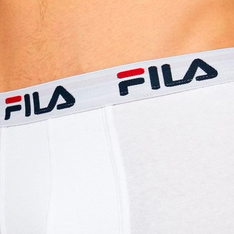 Boxeri Fila UW MAN BOXER 2 PACK ELASTIC WITH LOGO L Alb Barbati photo 4