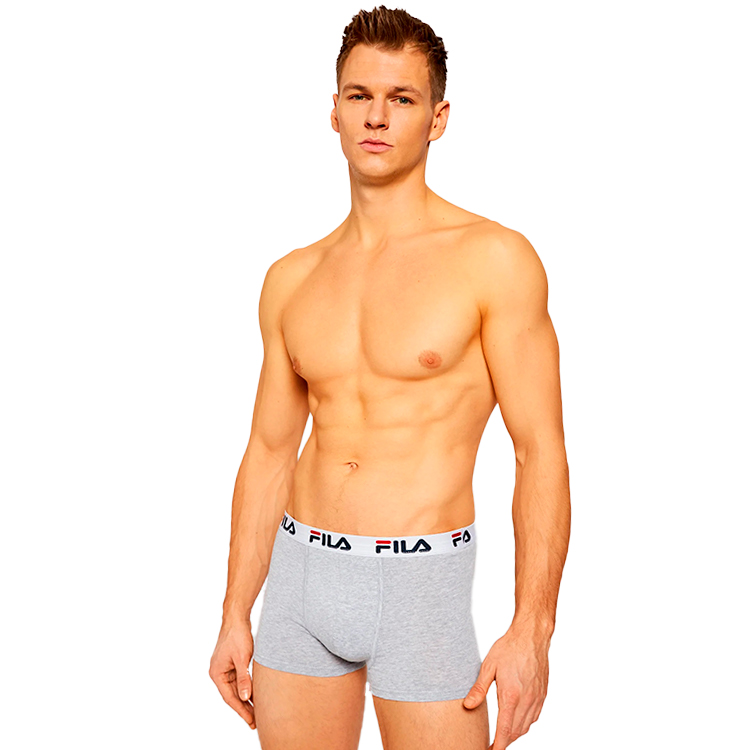 Boxeri Fila UW MAN BOXER 2 PACK ELASTIC WITH LOGO L Gri Barbati photo 2