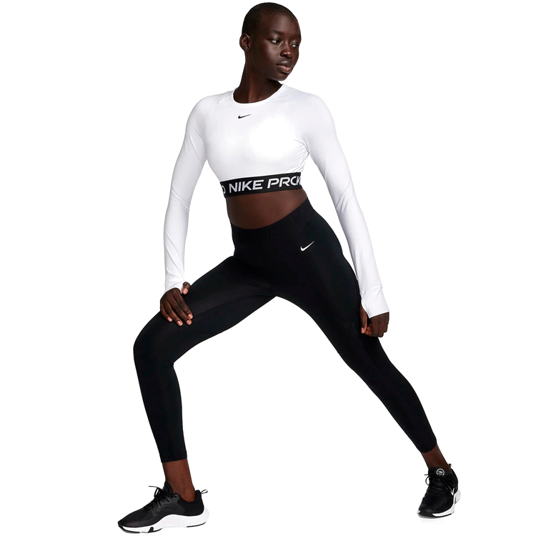 Jacheta Nike PRO DF 365 CROP LS S Alb Femei photo 4