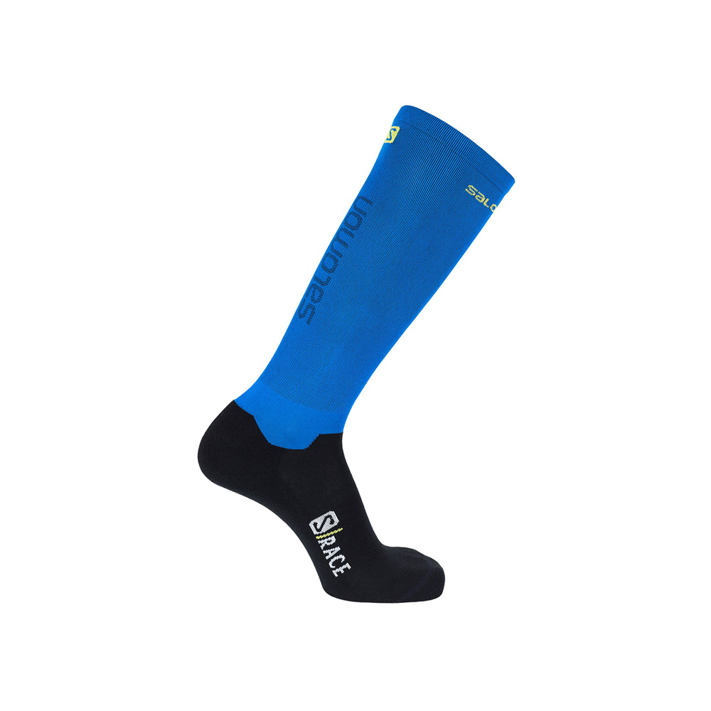 Sosete Salomon S/RACE COMPRESSION TRANSCEND BLUE/SULPHUR SPRING photo 