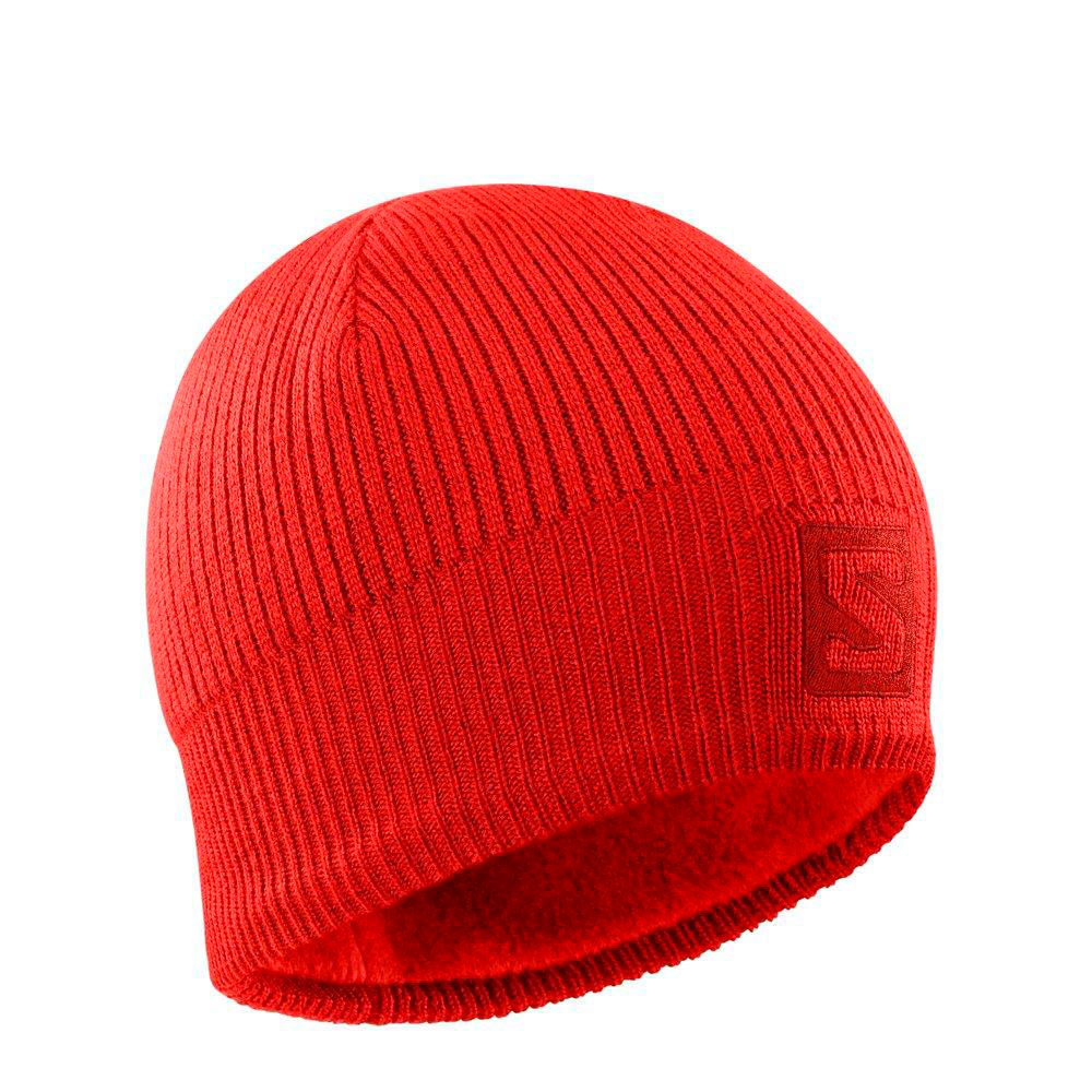 Caciula Salomon LOGO BEANIE OSFA Rosu photo 1 Caciula Salomon LOGO BEANIE OSFA Rosu photo 1