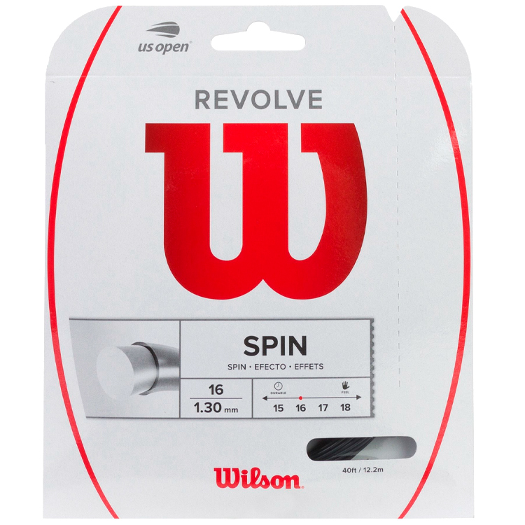 Racordaj tenis Wilson REVOLVE 16 WRZ946800 Negru photo 1 Racordaj tenis Wilson REVOLVE 16 WRZ946800 Negru photo 1