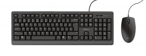 Trust Primo Keyboard & Mouse Set, Silent keys and mouse buttons, Spill resistant, RU, USB,1.8m, Black thumbnav 1