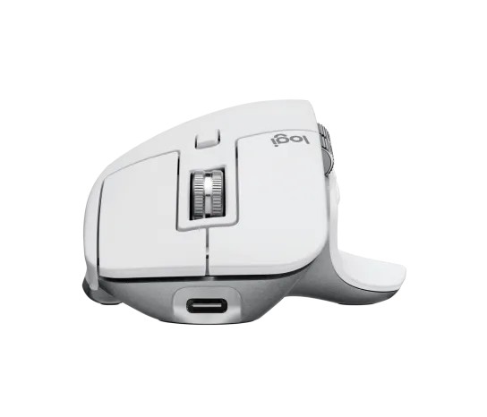 Mouse Wireless Logitech MX Master 3S Performance for Mac/ 2.4GHz and Bluetooth/ Pale Grey photo 4