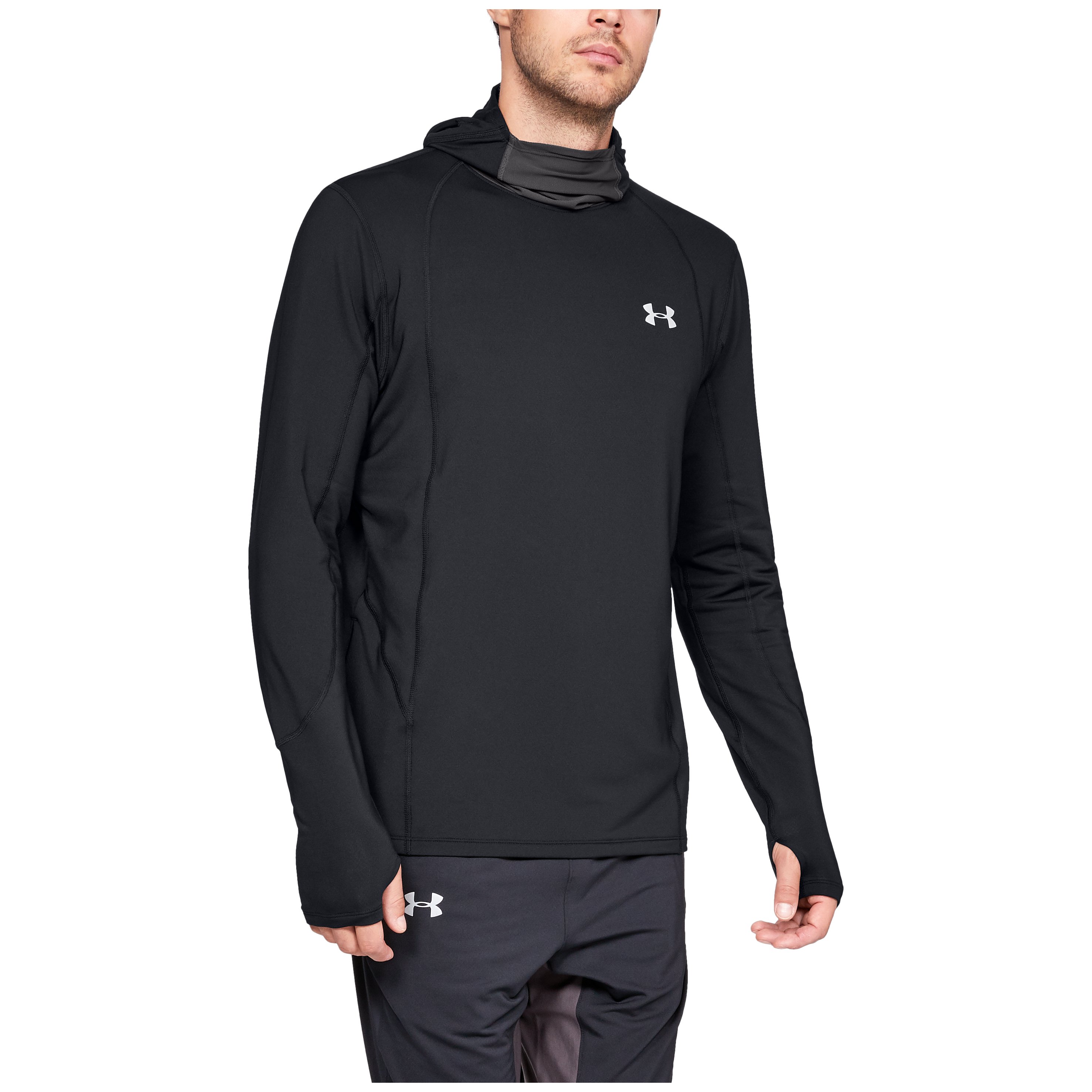 Hanorac pt bărbați Under Armour REACTOR RUN BALACLAVA SM Negru photo 3