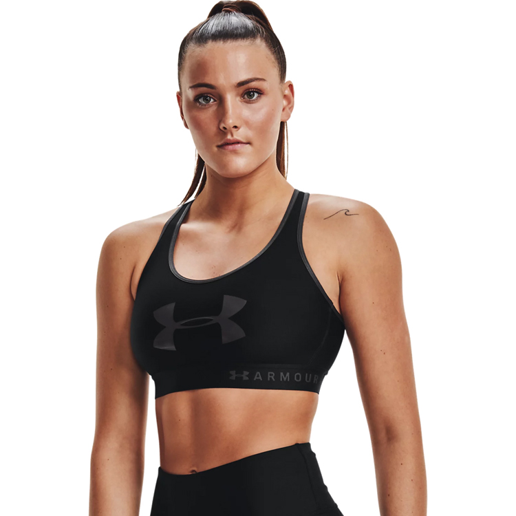 Bra sportive Under Armour MID KEYHOLE GRAPHIC / Femei / XS / Negru photo 3