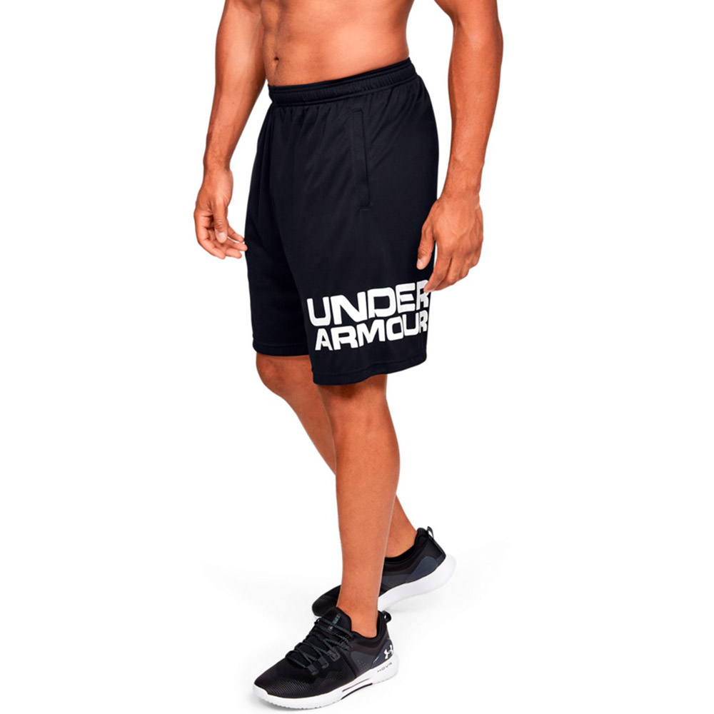 Sorti de bărbați Under Armour UA TECH WORDMARK SHORTS L Negru photo 4