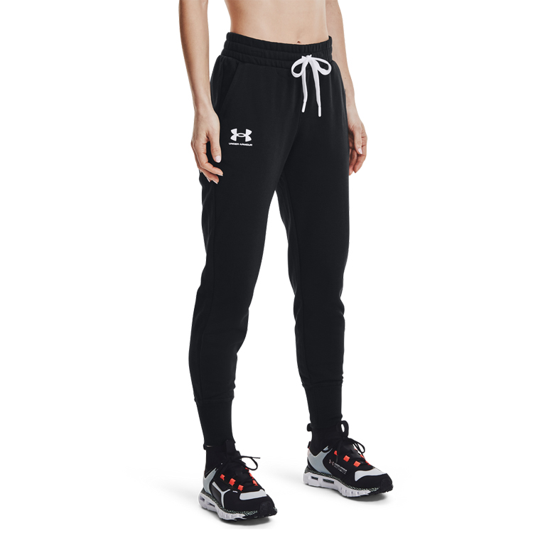 Pantaloni Under Armour Rival Fleece Joggers L Negru Femei photo 3