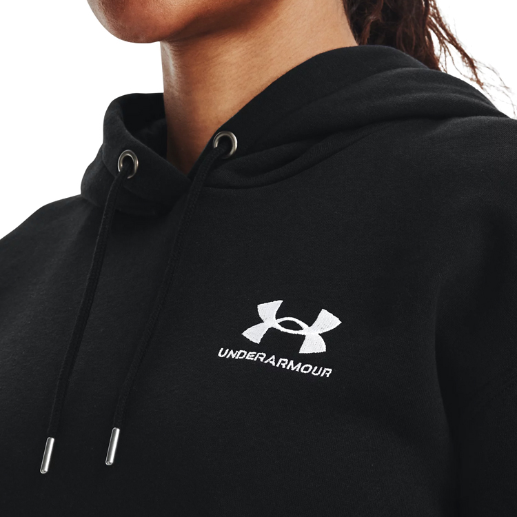 Hanorac Under Armour Essential Fleece Hoodie L Negru Femei photo 3
