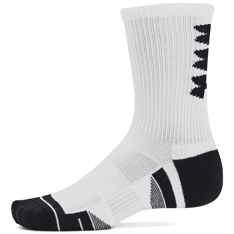 Носки Унисекс Under Armour UA Perf Tech Nov 3pk Crew L Белый photo 3
