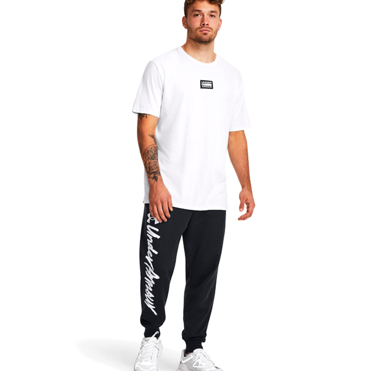 Брюки Under Armour UA Rival Fleece Graphic Jgrs S Черный Мужской photo 4