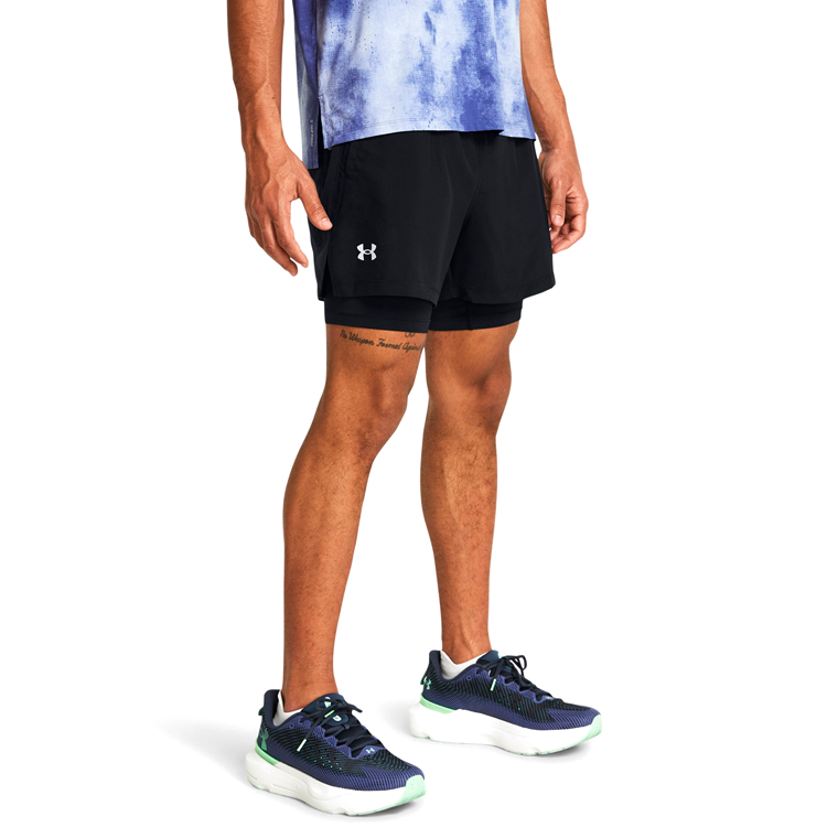 Sorti de bărbați Under Armour UA LAUNCH 5 2-IN-1 SHORTS L Negru photo 1