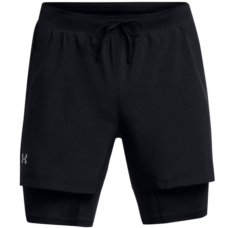 Sorti de bărbați Under Armour UA LAUNCH 5 2-IN-1 SHORTS L Negru photo 2