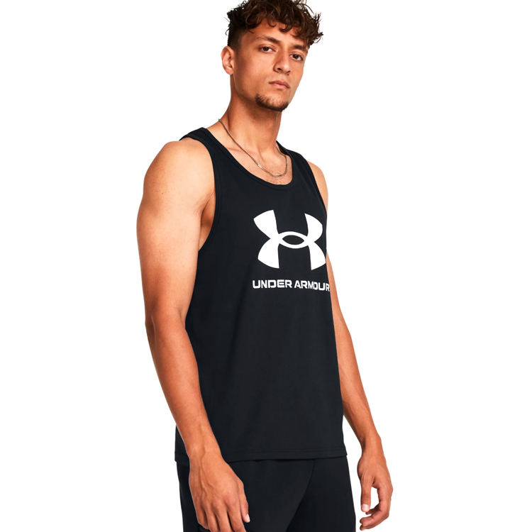 Maiou pt Barbati Under Armour UA SPORTSTYLE LOGO TANK L Negru photo 3