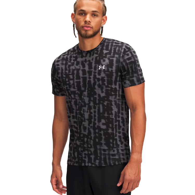 Футболка мужская Under Armour UA LAUNCH PRINTED SS L Черный/Серый photo 2