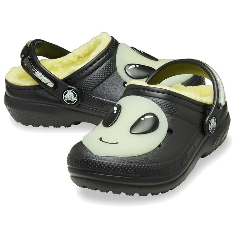 Slapi Crocs Classic Lined Alien Clog T pt Barbati / 24-25 / Negru photo 5