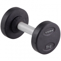 Гантель 5 кг YORK Pro-Style Rubber Dumbbell thumbnav 1
