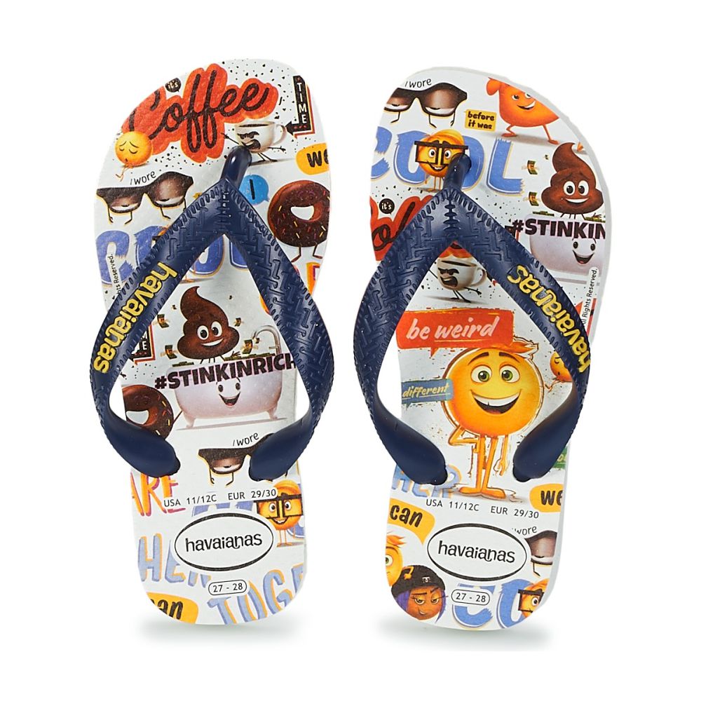 Slapi Havaianas EMOJI MOVIE / 27/28 cm / Alb photo 1 Slapi Havaianas EMOJI MOVIE / 27/28 cm / Alb photo 1