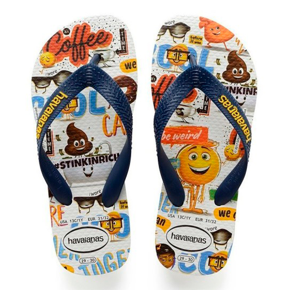Slapi Havaianas EMOJI MOVIE / 27/28 cm / Alb photo 2