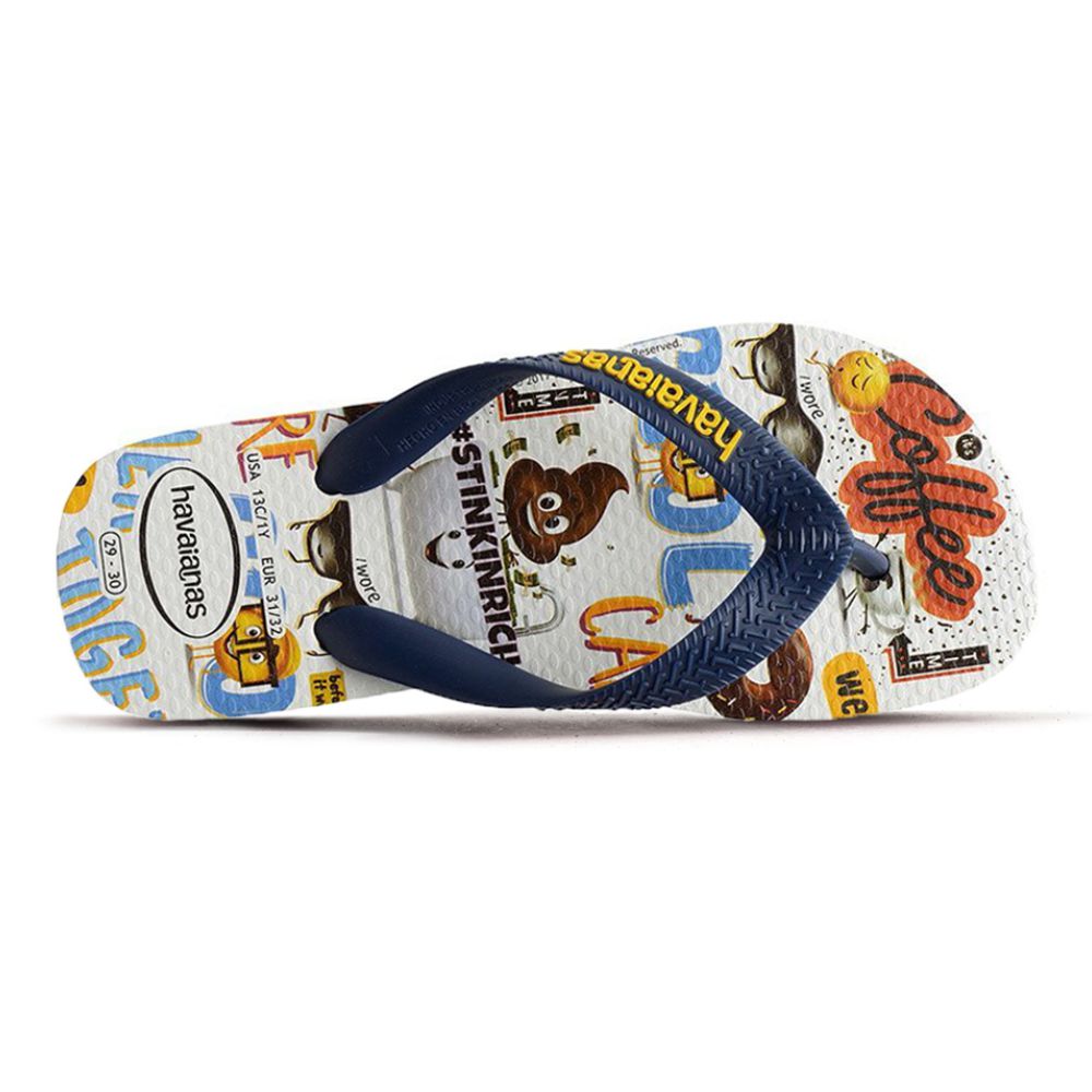 Slapi Havaianas EMOJI MOVIE / 27/28 cm / Alb photo 4