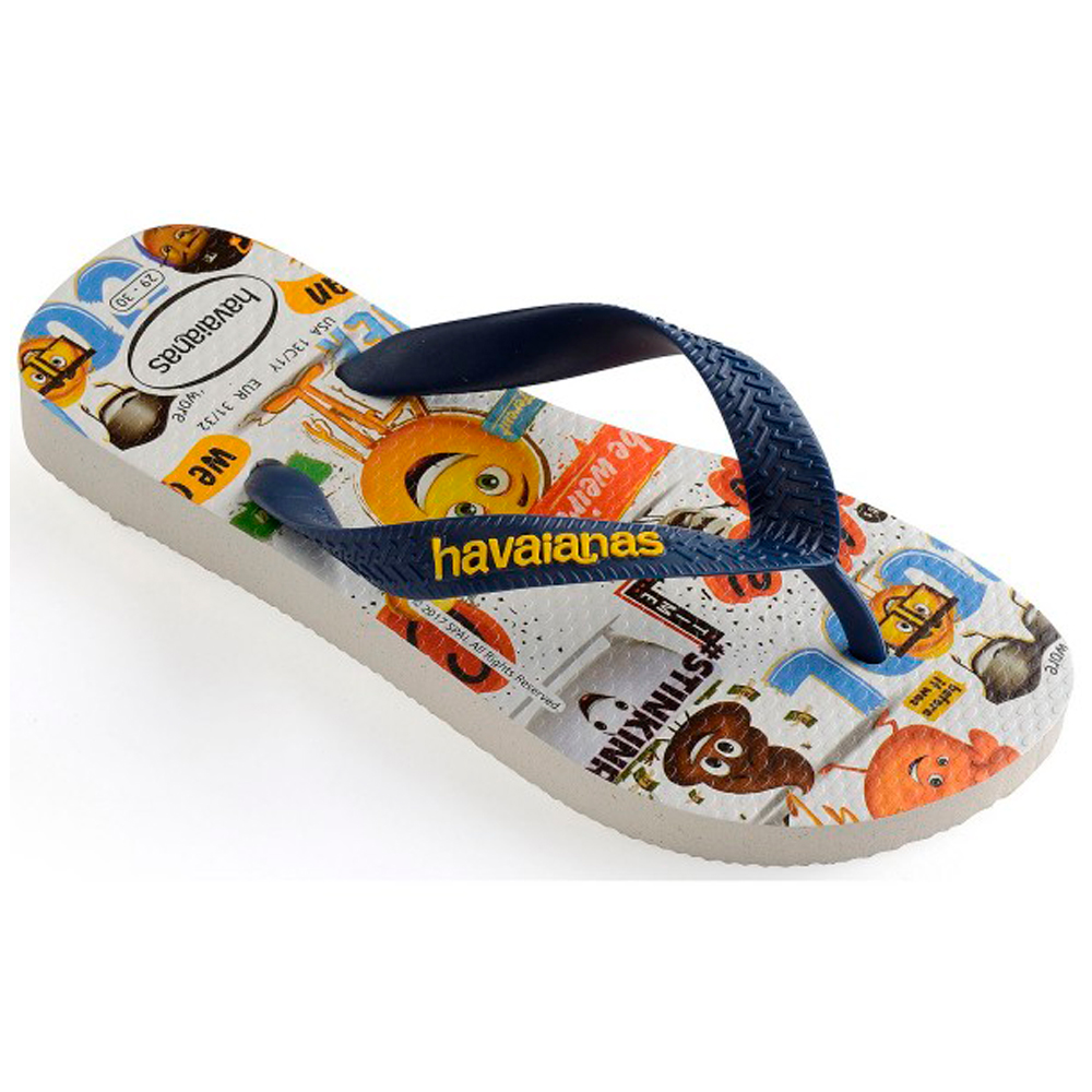Slapi Havaianas EMOJI MOVIE / 27/28 cm / Alb photo 5
