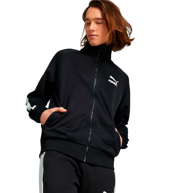 Hanorac pt bărbați Puma Iconic T7 Track Jacket PT XS Negru photo 5